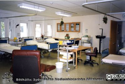 Gunilla Sernelins bilder från avdelningen för klinisk farmakologi.Prövningsrummet  för fas I-stuier med övervakning av patiener och försökspersoner 1999
Nyckelord: Avdelningen;Klinisk;Farmakologi;Lasarettet;Lund;Universitetssjukhuset;USiL;Forskning