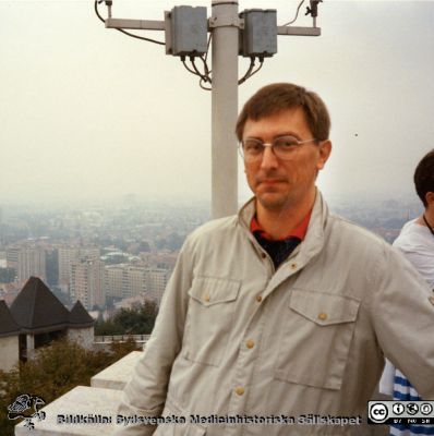 Bengt Uvelius
Bengt Uvelius på en utsiktspunkt i Ljubljana 1989 på International Continence Society- kongress 1989.Bildkälla Bengt Uvelius.
Nyckelord: Konferens;Continence;Urologi