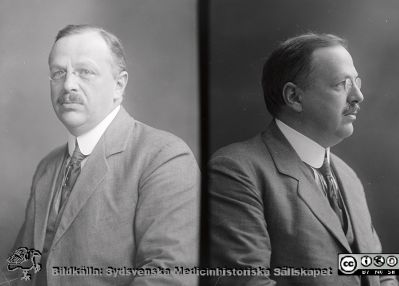 Torsten Hellman, professor i histologi i Lund. 
Professor Torsten Hellman i oktober 1922. Foto Per Bagge. Bildkälla databasen Alvin, UB Lund.
[Torsten J:son Hellman, 1878-1944, professor i anatomi (senare mikroskopisk anatomi / histologi) vid Lunds universitet].

Nyckelord: Poträtt, UB